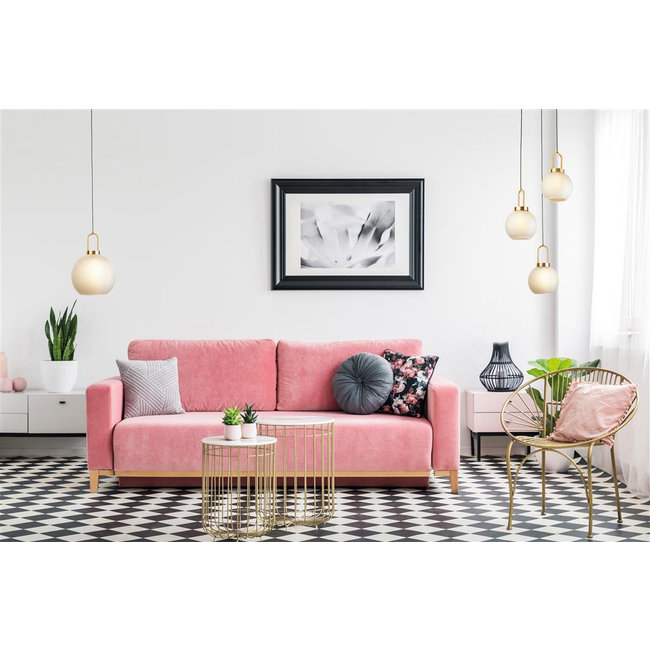 Searchlight Hanglamp Snowdrop 1L - Wit/Goud