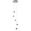 Searchlight Hanglamp Marbles 5L Vide - Chroom