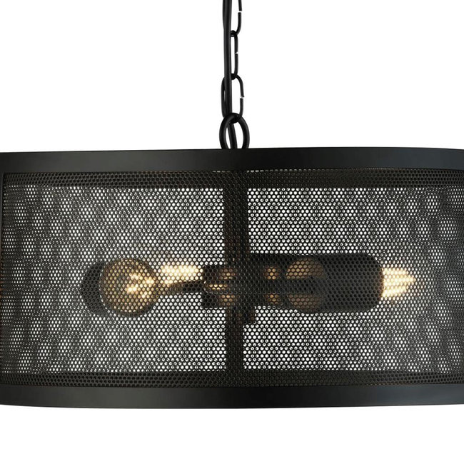 Searchlight Hanglamp Fishnet 3L - Zwart