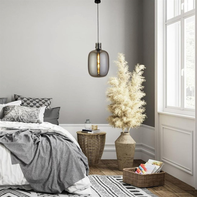 Searchlight Hanglamp Barrel - Smoke Glass