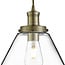 Searchlight Hanglamp Pyramid 1L - Antiek Brons