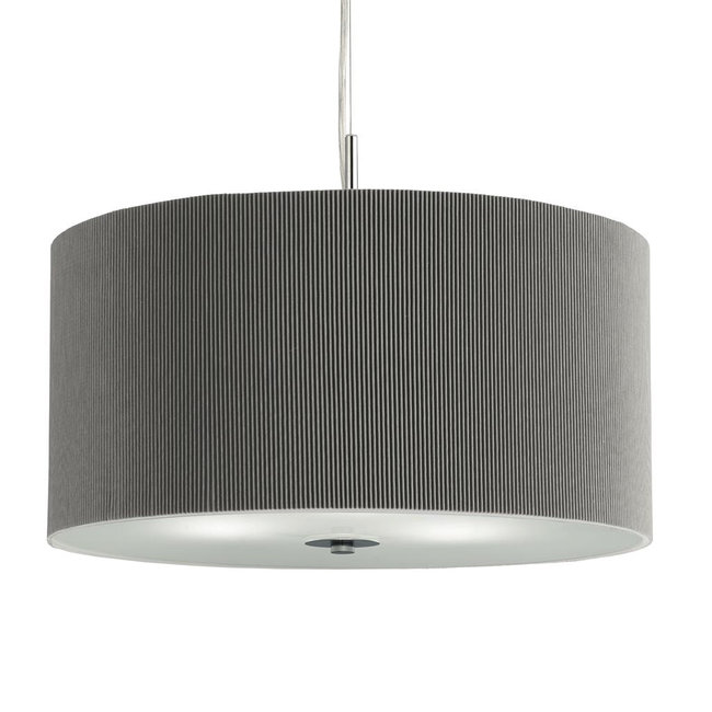 Searchlight Hanglamp Drum Pleat 60cm - Donker Grijs