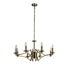 Searchlight Kroonluchter Ascot 8L - Antiek Brons Searchlight Kroonluchter Ascot 8L - Antiek Brons
