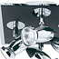 Searchlight Plafondlamp Comet 4L - Zwart/Chroom