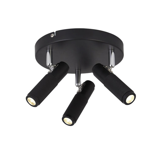 Searchlight Plafondlamp Handlebar 3L Zwart