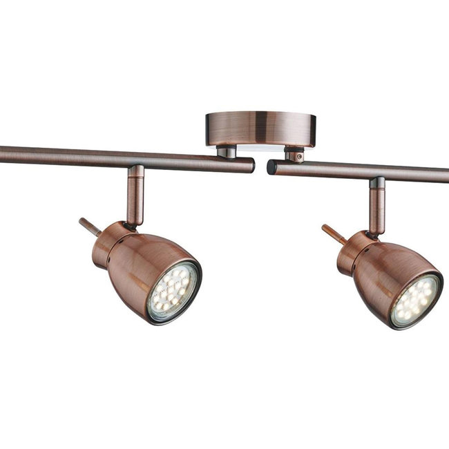 Searchlight Plafondlamp Jupiter 4L - Antiek Koper