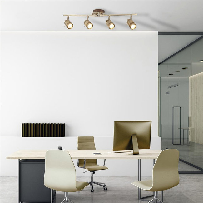 Searchlight Plafondlamp Samson 4L - Antiek Brons