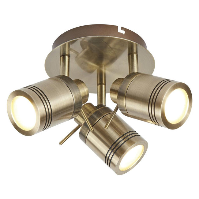 Searchlight Plafondlamp Samson 3L - Antiek Brons
