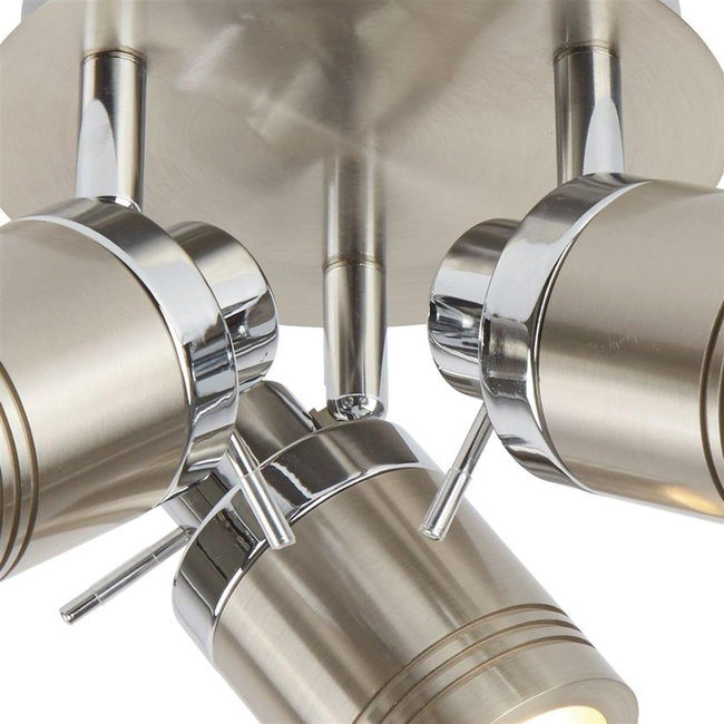Searchlight Plafondlamp Samson 3L - Zilver
