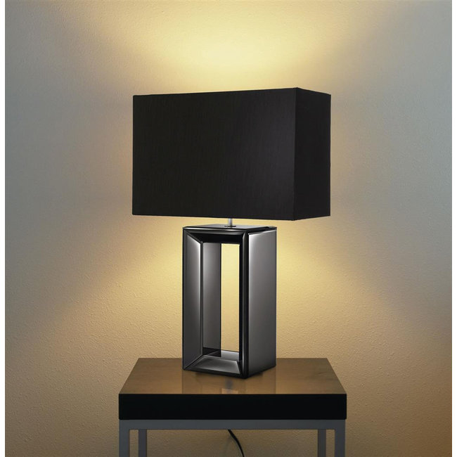 Searchlight Tafellamp Mirror - Zwart