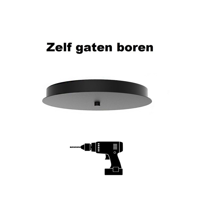 Artdelight Plate Rond Ø30cm - Zwart