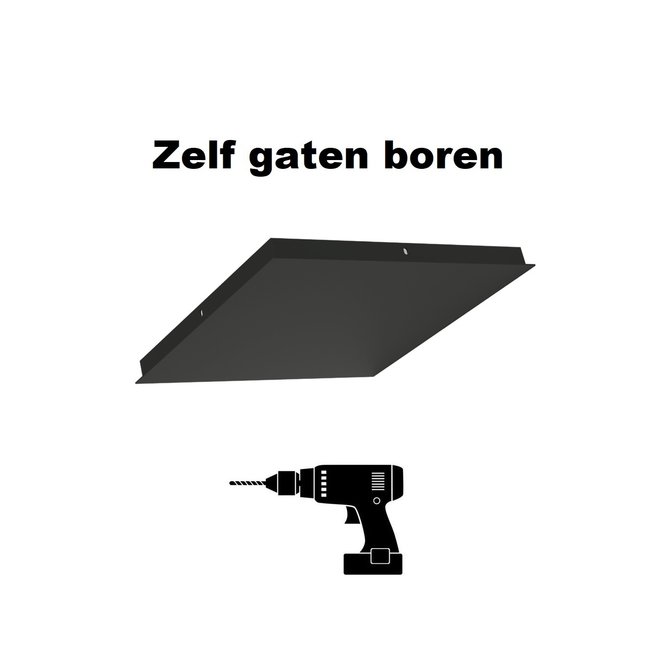 Artdelight Plate Vierkant 35x35cm - Zwart