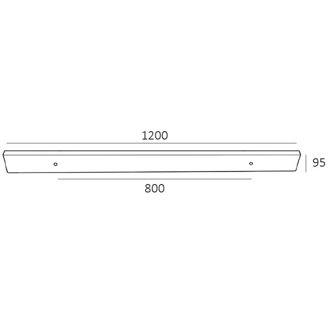 Artdelight Balk 120cm 2L - Zwart