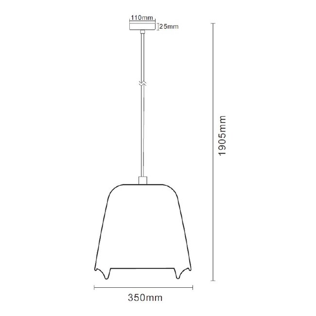 Artdelight Hanglamp Santiago - Brons/Zwart