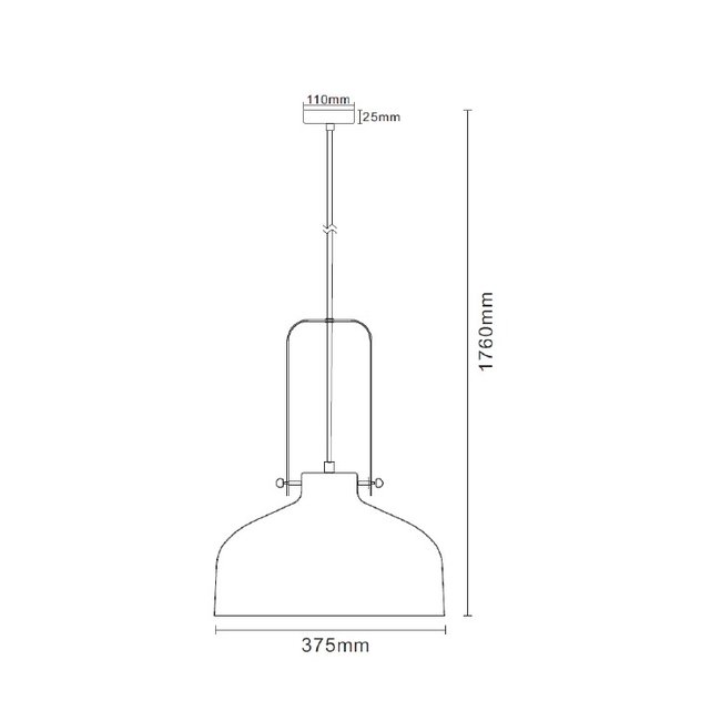 Artdelight Hanglamp Mendoza - Zwart/Zwart