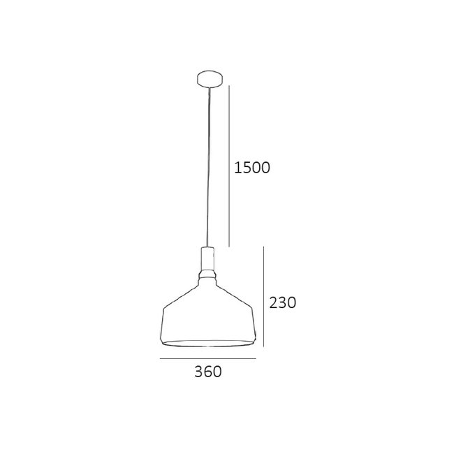 Artdelight Hanglamp Cornet B - Zwart