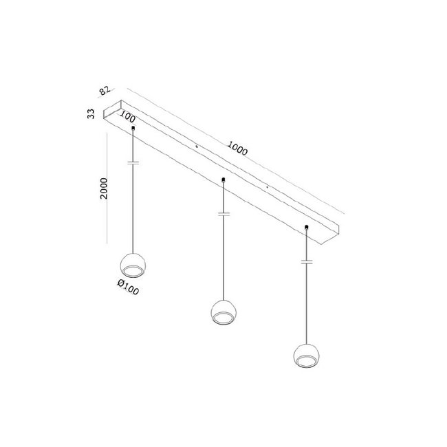 Artdelight Hanglamp Denver 3L - Wit