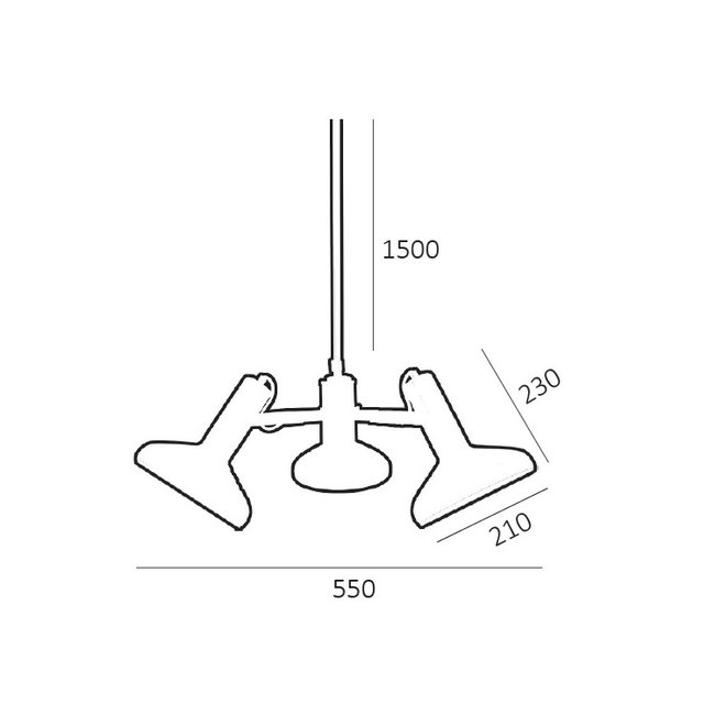 Artdelight Hanglamp Vectro - Zwart