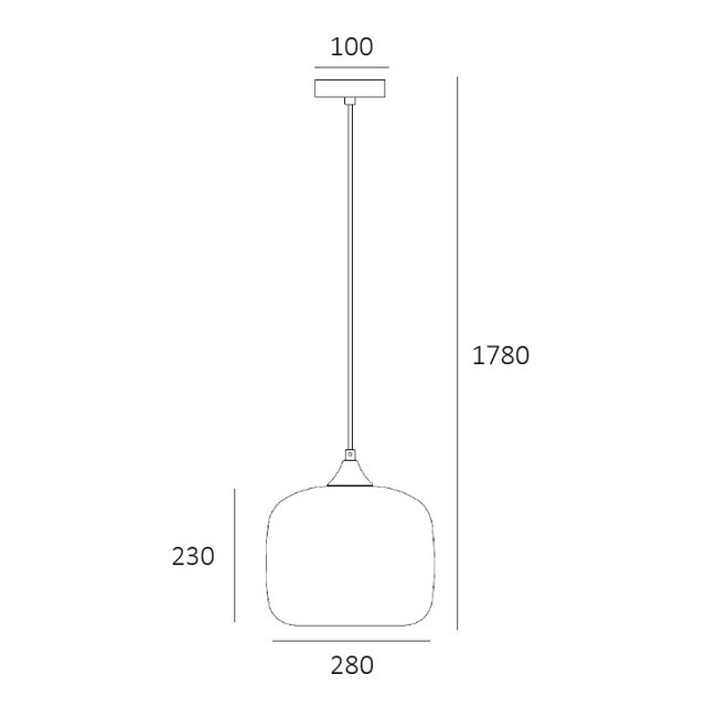 Artdelight Hanglamp Preston 28cm - Amber