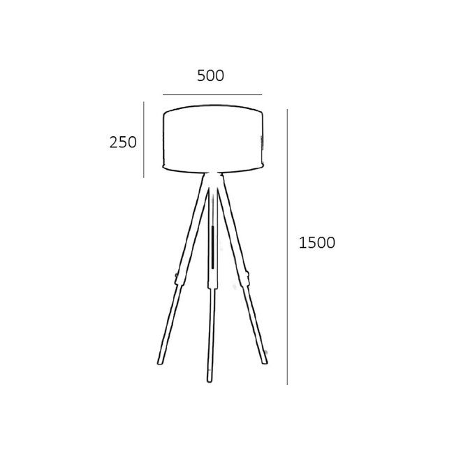 Artdelight Vloerlamp Jewel - Zwart/Koper