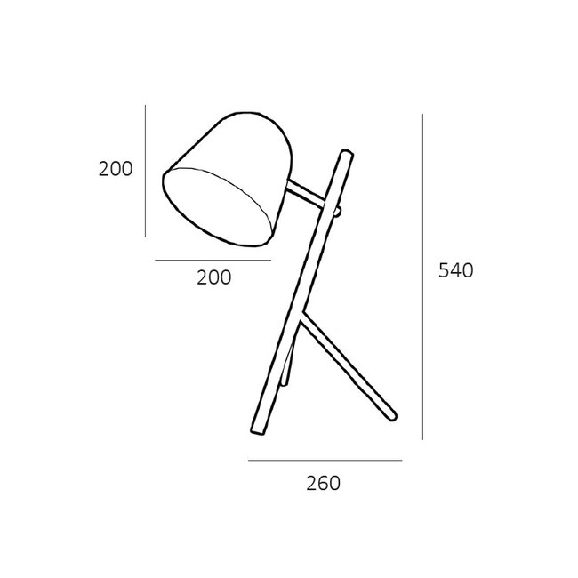 Artdelight Tafellamp Sensa - Zwart