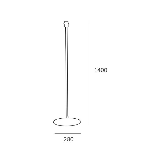 Artdelight Vloerlamp Tondo - Zwart