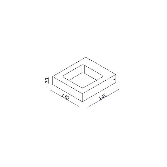 Artdelight Wandlamp Carré - Zwart