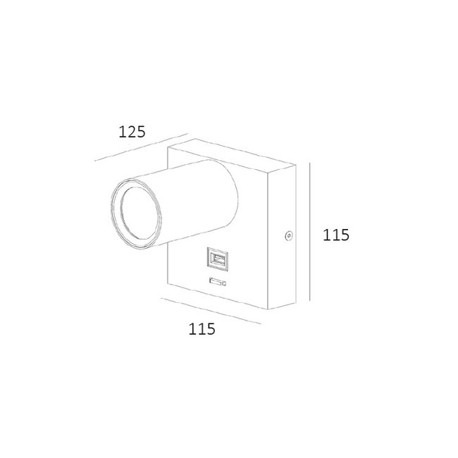 Artdelight Wandlamp Master Led USB - Wit