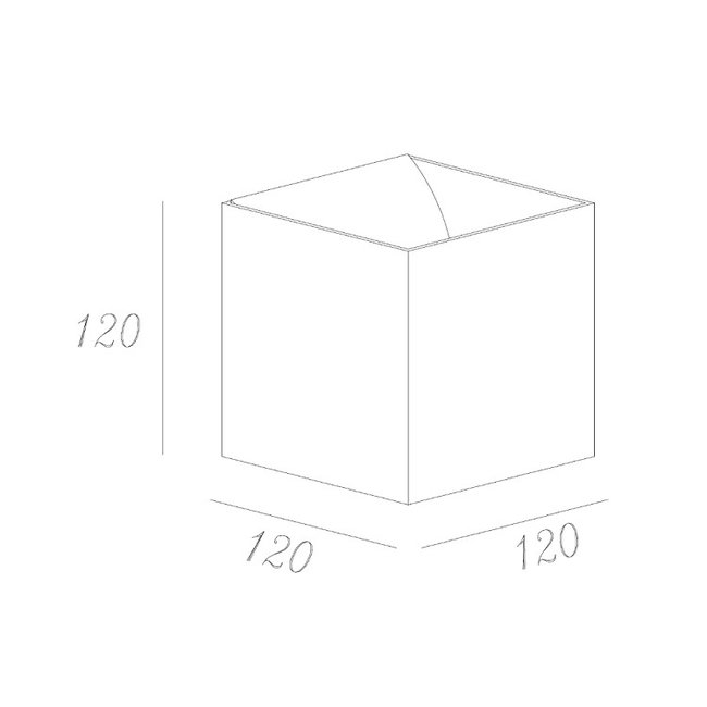 HELDR! Wandlamp Kubus - Zwart