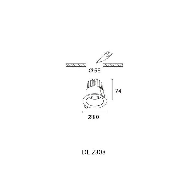 Artdelight Inbouwspot Venice DL 2308 - Mat Staal