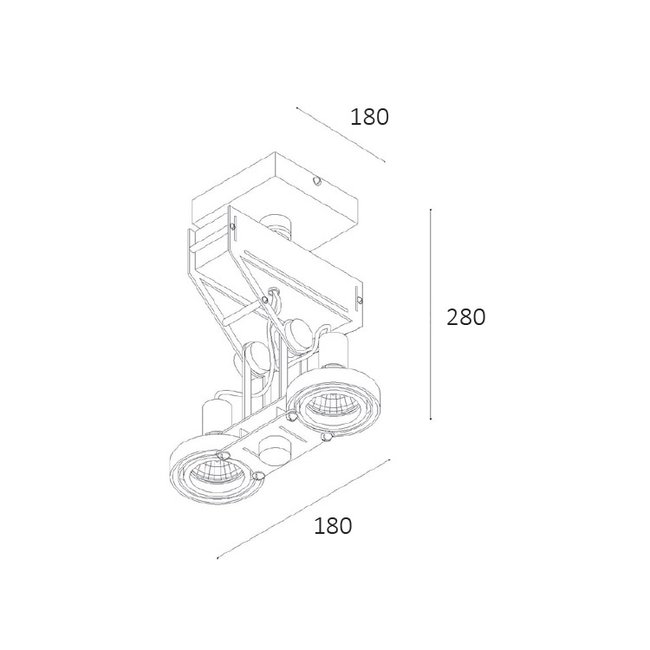 Artdelight Plafondlamp Köln 2L Led - Aluminium