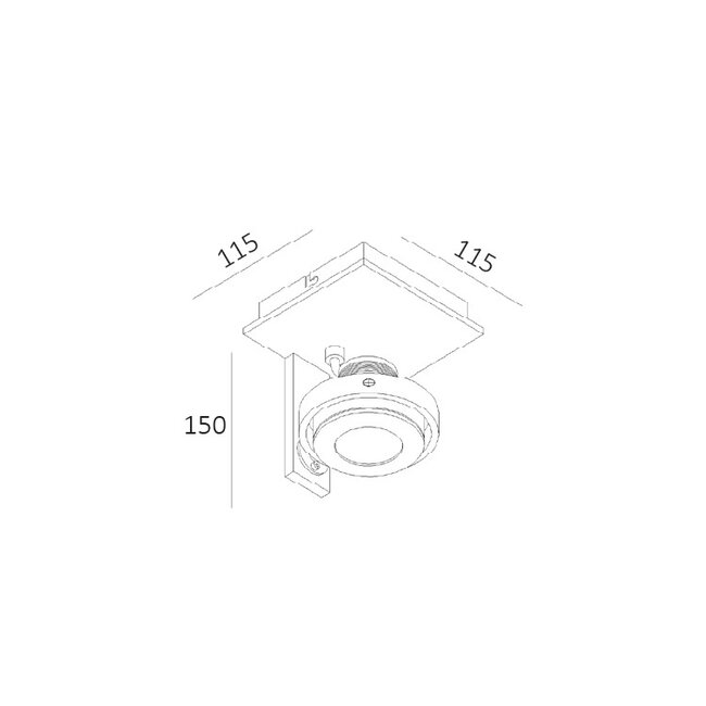 Artdelight Plafondlamp Meist 1L - Wit