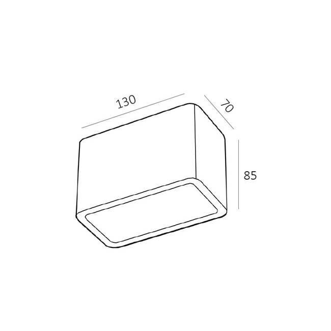 Artdelight Plafondlamp Bronx 2L - Aluminium