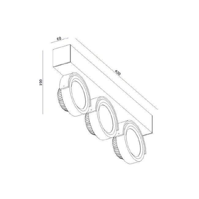 Artdelight Plafondlamp Dutchess LED 3L - Aluminium