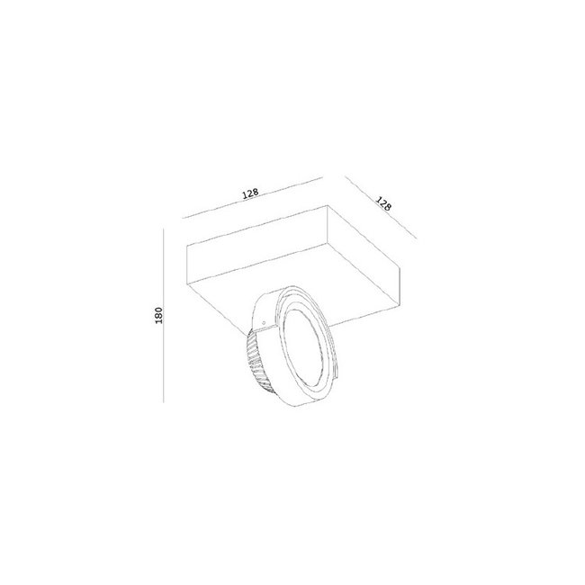 Artdelight Plafondlamp Dutchess LED 1L SQ - Wit