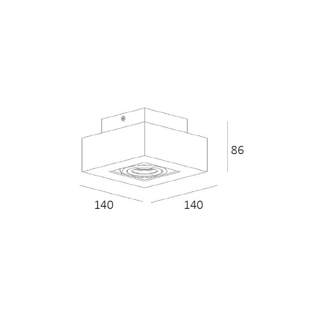 Artdelight Plafondlamp Bosco 1L - Zwart