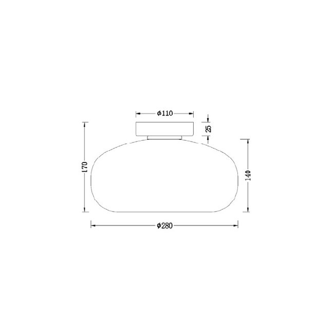 Artdelight Plafondlamp Paradise - Smoke Grijs