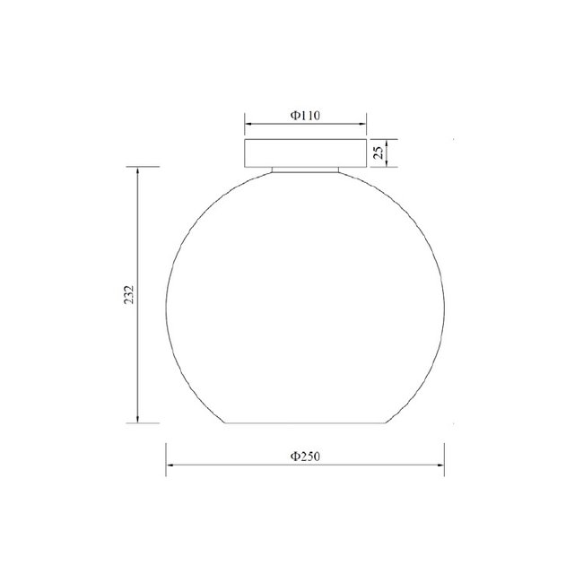 Artdelight Plafondlamp Marino 25cm - Smoke Grijs