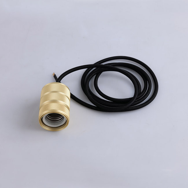 Artdelight Pendel Spin 150cm - Mat Goud/Zwart (zonder plafondbakje)