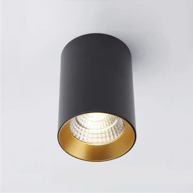 Lighting Collection Plafondlamp Lyra - Zwart/Goud