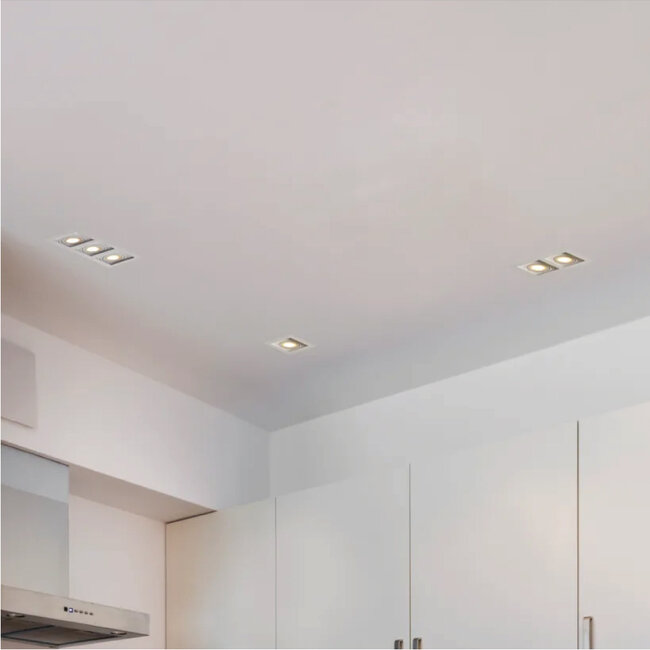 Lighting Collection Inbouwspot Grid 1L - Wit