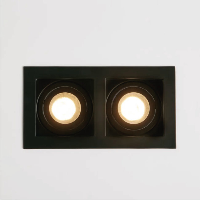 Lighting Collection Inbouwspot Grid 2L - Zwart