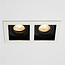 Lighting Collection Inbouwspot Grid 2L - Zwart/Wit