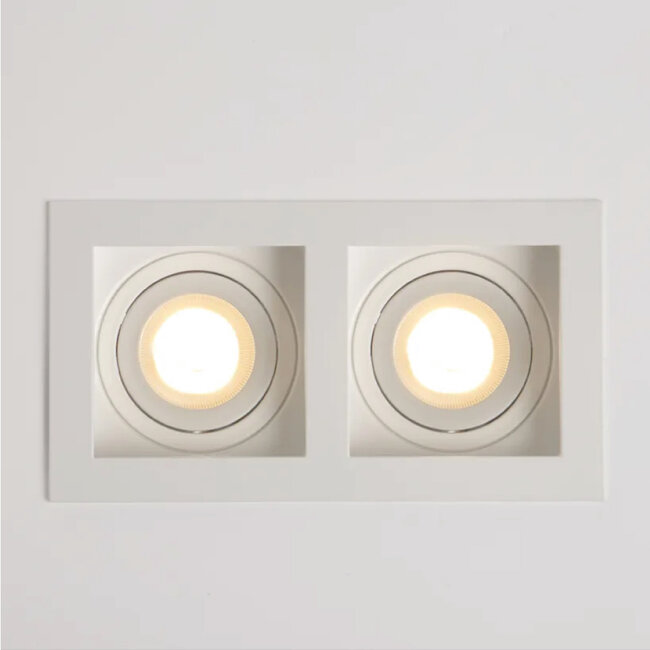 Lighting Collection Inbouwspot Grid 2L - Wit