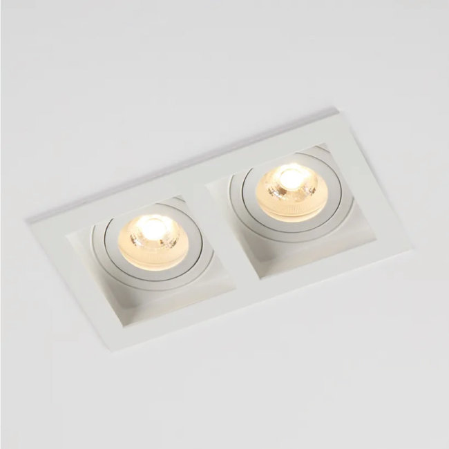 Lighting Collection Inbouwspot Grid 2L - Wit
