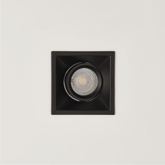 Lighting Collection Inbouwspot Slim Vierkant - Zwart