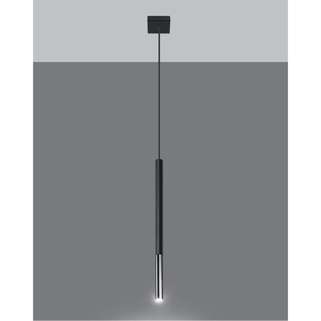 Sollux Hanglamp Mozaica 1L - Zwart/Chroom