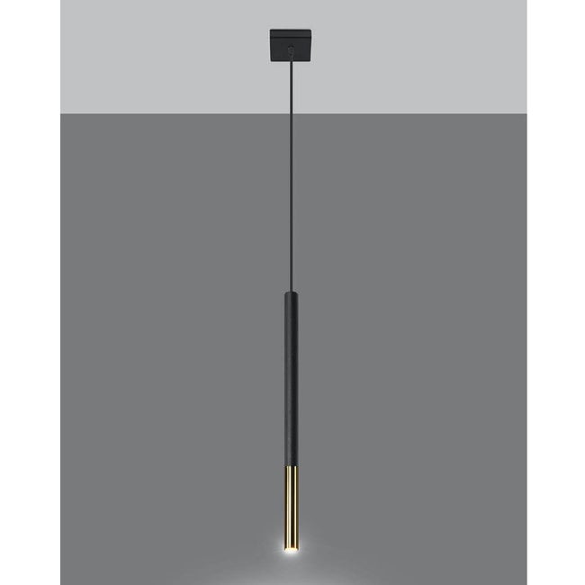 Sollux Hanglamp Mozaica 1L - Zwart/Goud