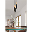 Sollux Hanglamp Pablo 3L - Zwart/Hout