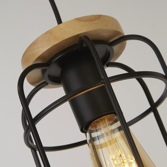 Searchlight Hanglamp Vision 1L - Zwart